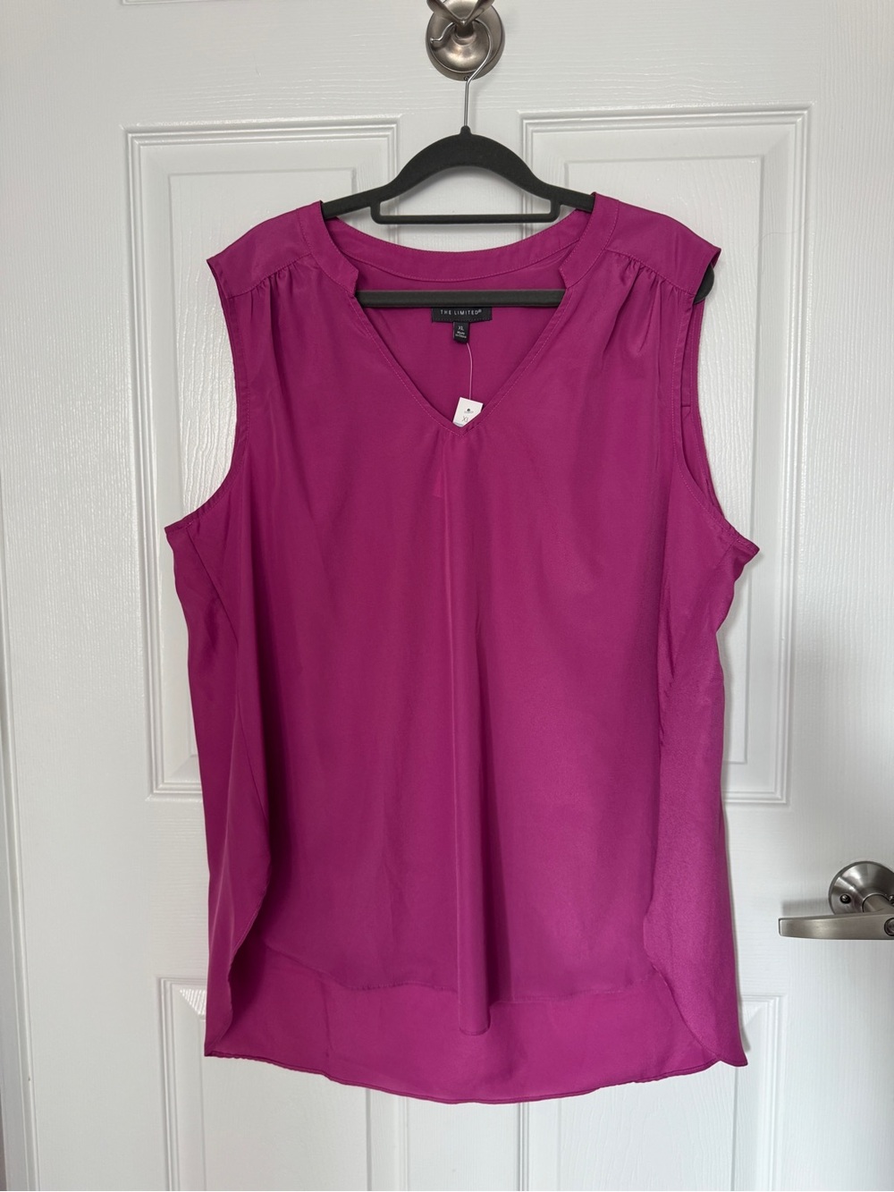 The Limited Silk Sleeveless Blouse Orchid Purple Size XL NWT
